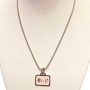 Be Happy Emoticon Pendant Neckace